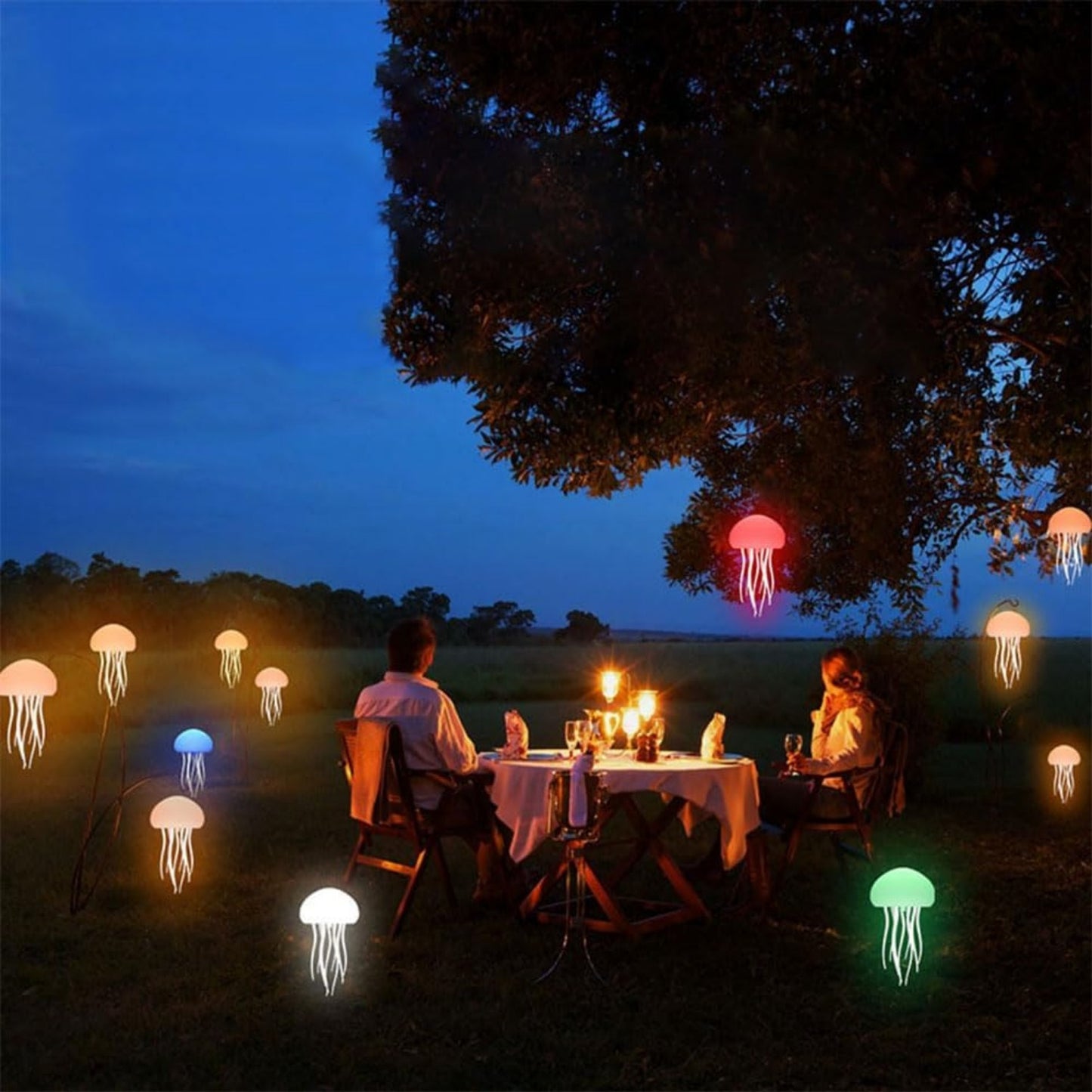 [2025 New Jellyfish Lamp] 2025 New RGB Gradient Jellyfish Night Light, LED Cute Jellyfish Lamp | Moving Legs, Voice Control, jellyfel lamp