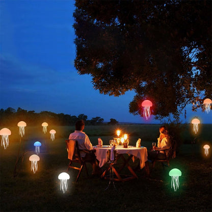 [2025 New Jellyfish Lamp] 2025 New RGB Gradient Jellyfish Night Light, LED Cute Jellyfish Lamp | Moving Legs, Voice Control, jellyfel lamp